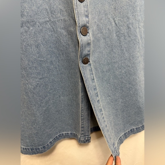So Me Blue Denim Button-Front Midi Skirt 0113 - Picture 4 of 10
